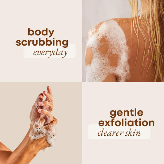 Miw Piw Natural Loofah Exfoliating Body Scrubber (Pack 4)