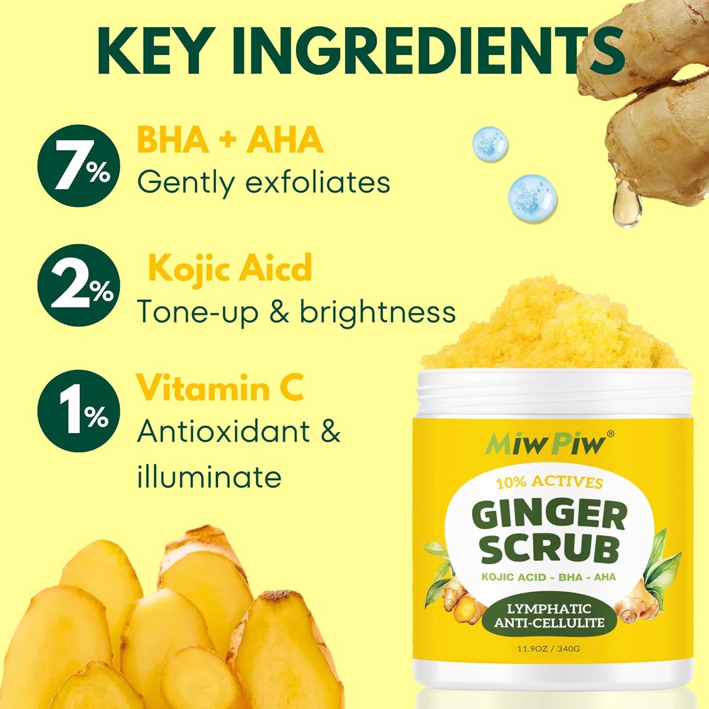 Miw Piw Ginger Scrub Lymphatic Drainage