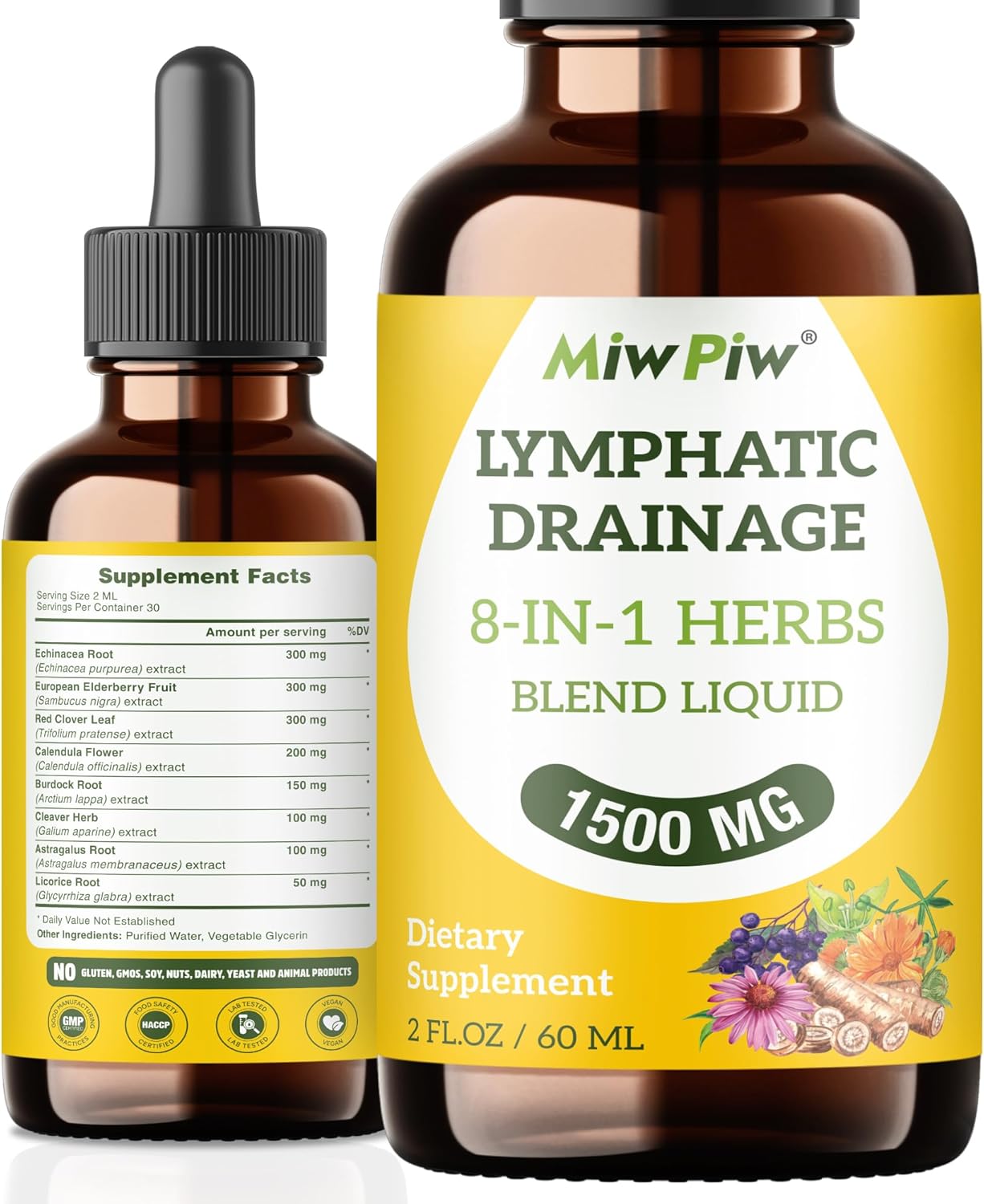 Miw Piw Lymphatic Drainage Drops (2 Fl Oz)
