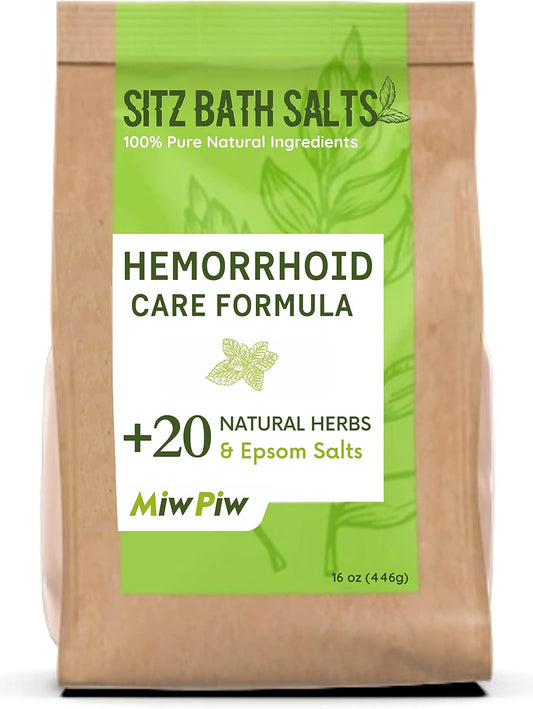 Miw Piw Sitz Bath Salts for Hemorrhoids 15.6 Oz