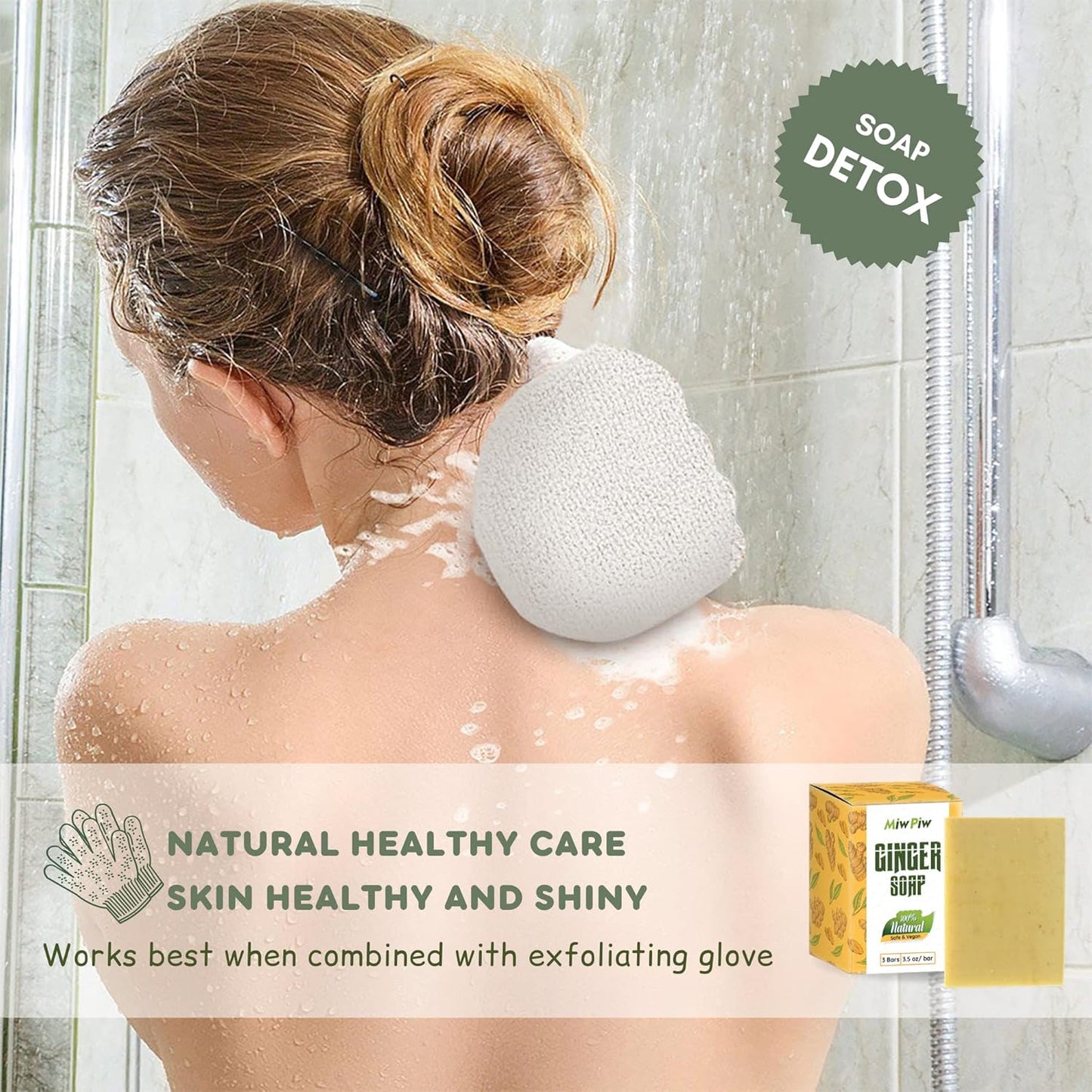 Miw Piw Ginger Soap Lymphatic Drainage (Pack 3)