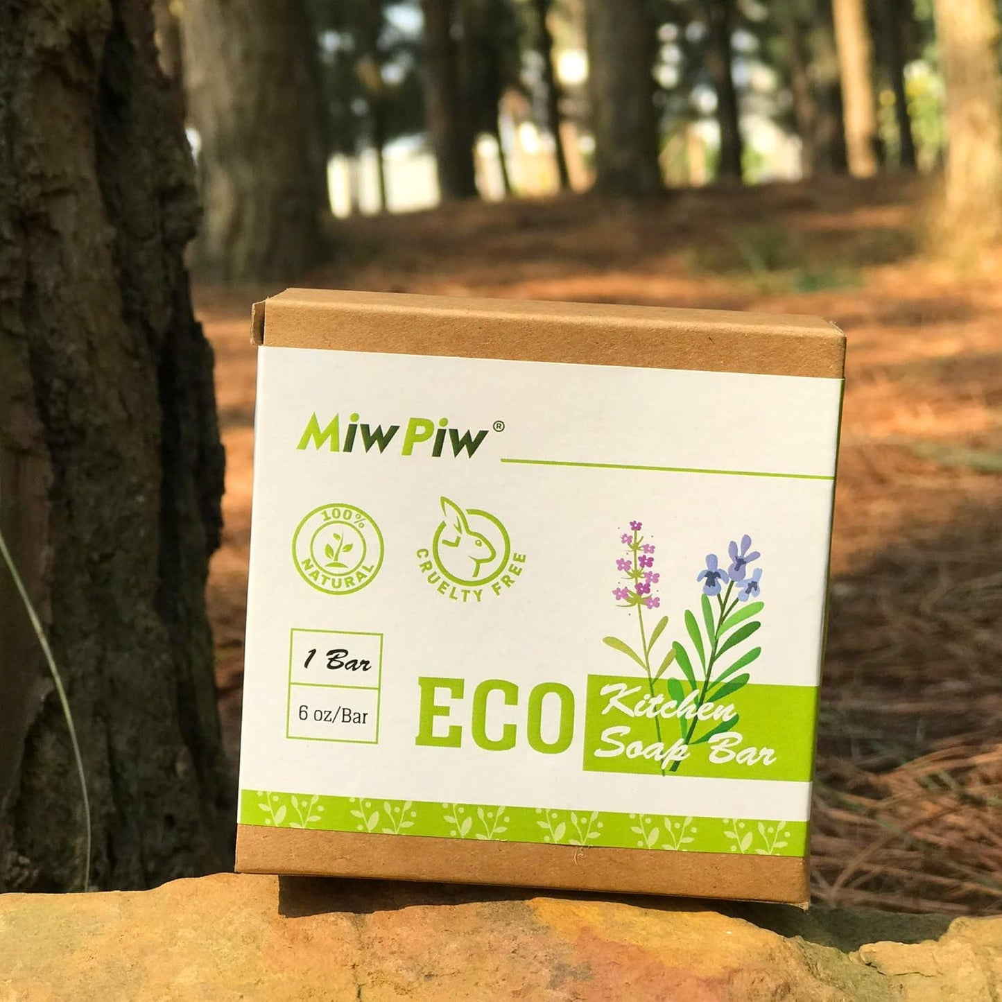 Miw Piw Vegan Dish Soap Bars - Pack 2 (6 Oz/Bar)
