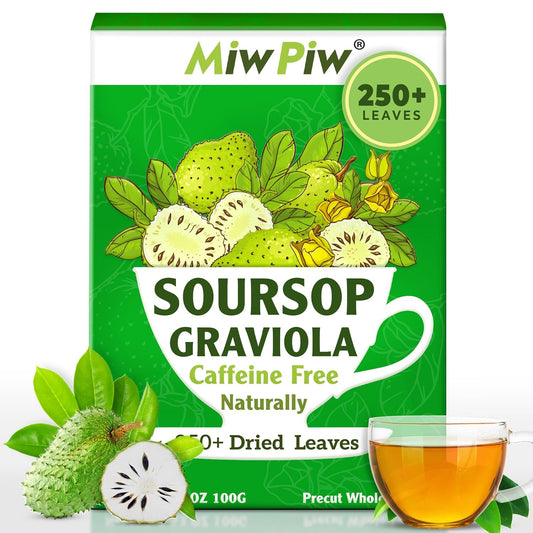 Miw Piw Soursop Graviola Dried Leaves Tea, 250+