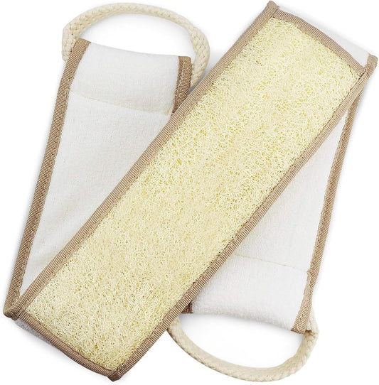 Miw Piw Natural Loofah Back Scrubber - Exfoliating Sponge for Shower