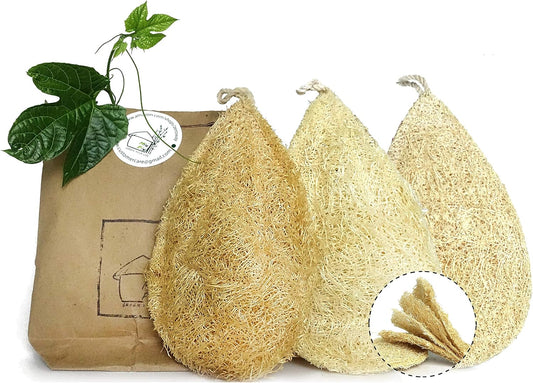 Miw Piw Natural Loofah Dish Sponge Pack 3/10/15