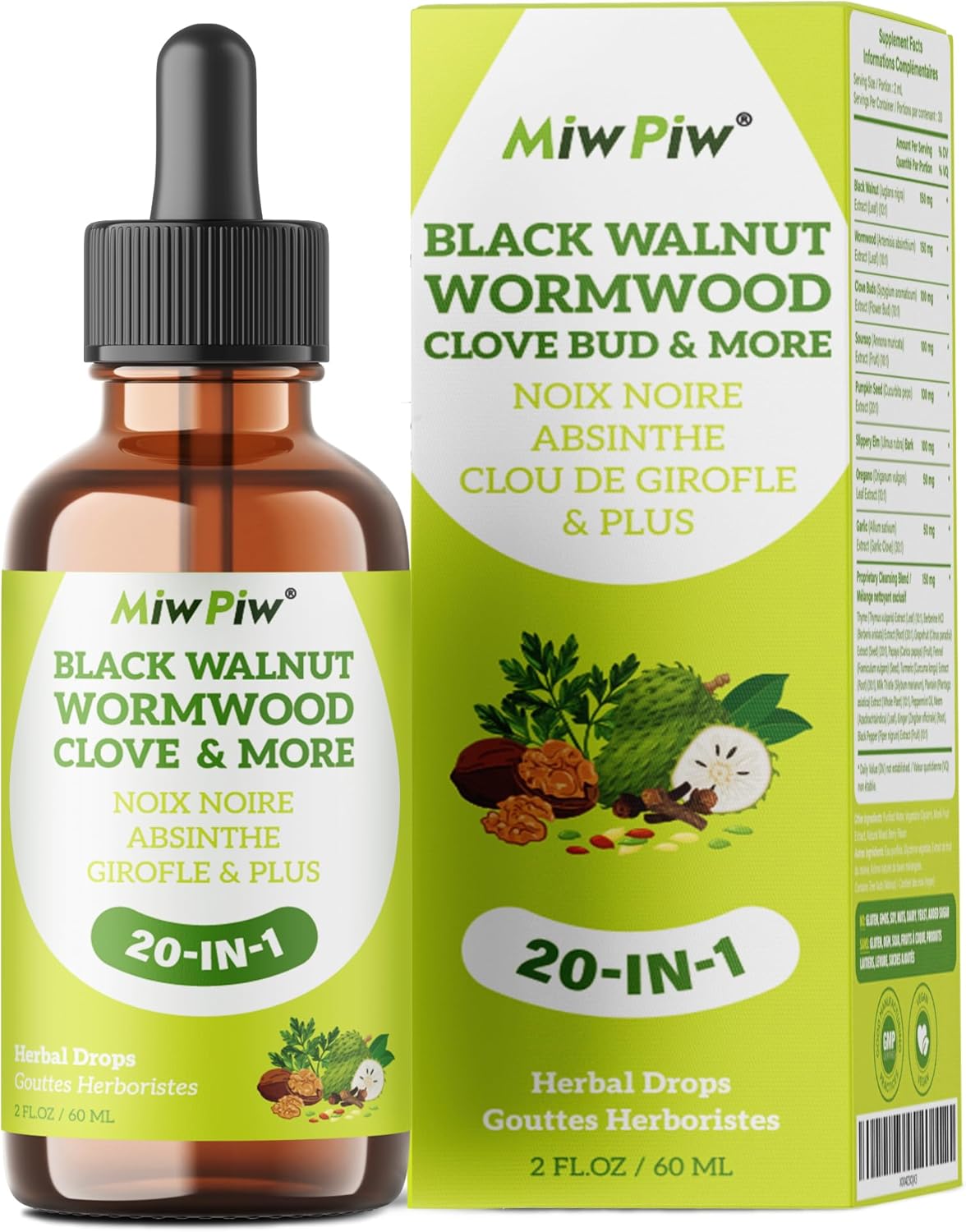 Wormwood Black Walnut Clove Drop
